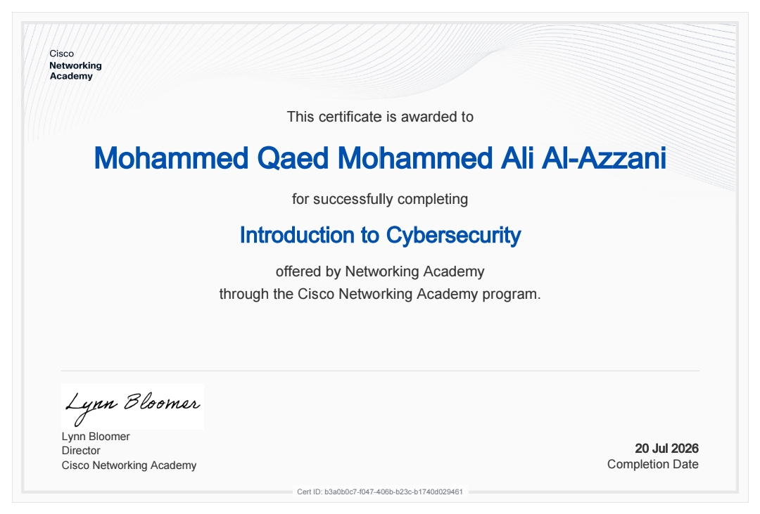 Introduction to Cybersecurity